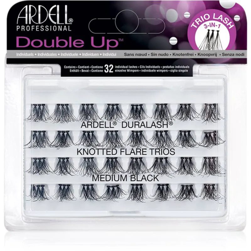 Ardell Double Up Trios ψεύτικες βλεφαρίδες σε τουφάκια Medium 32 τμχ