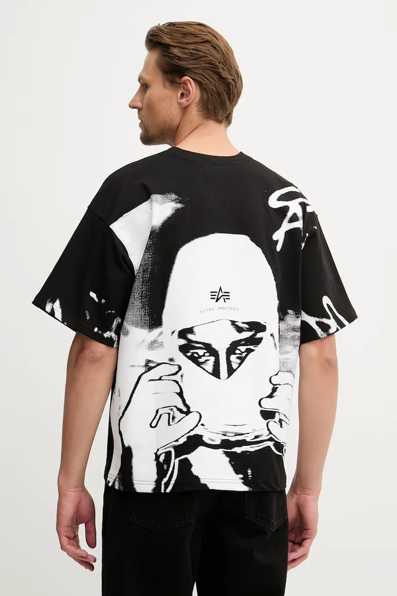Alpha Industries Ανδρικό βαμβακερό t-shirt Balaclava Backprint