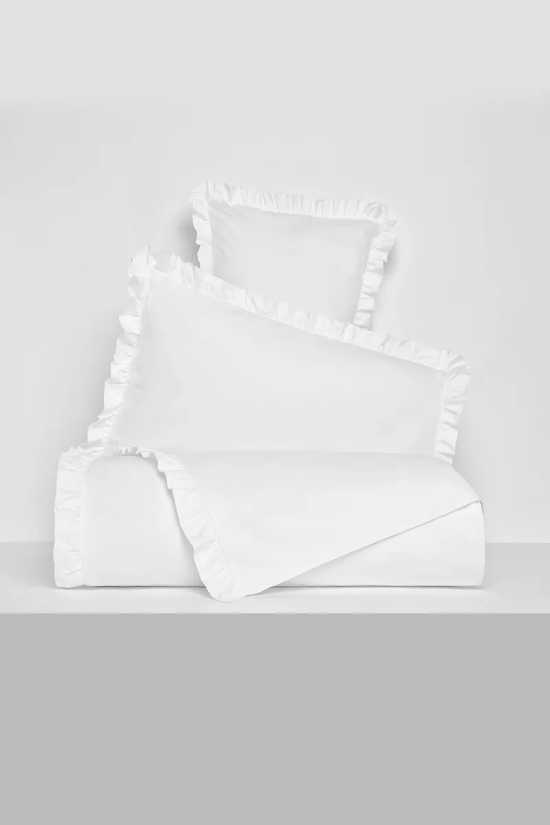 Coincasa διπλό σεντόνι με βολάν 280 x 250 cm - 006533121 Λευκό