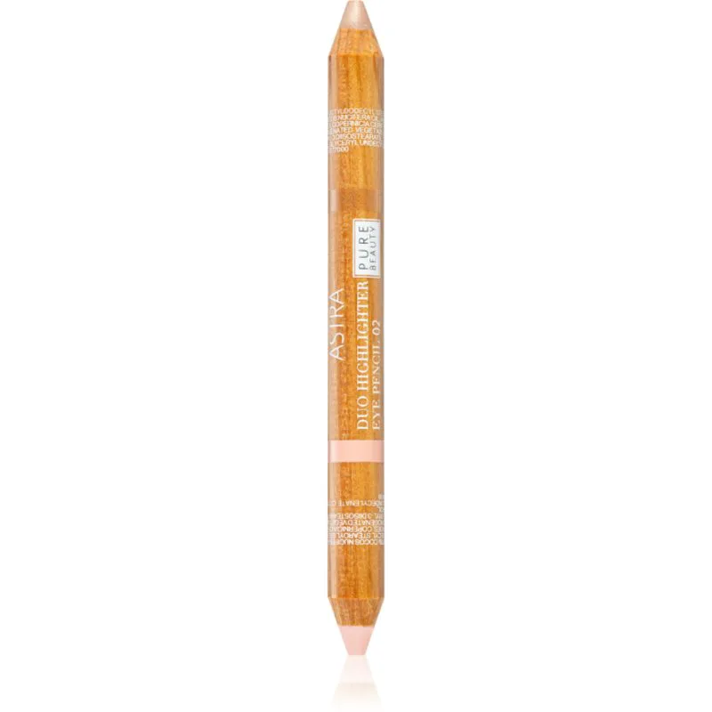 Astra Make-up Pure Beauty Duo Highlighter Λαμπρυντικό φρυδιών απόχρωση Peach Crumble 4,2 γρ