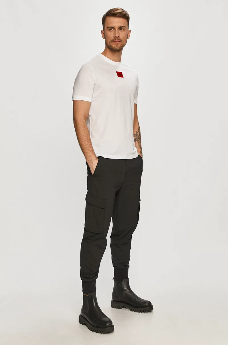 HUGO t-shirt βασικό ανδρικό βαμβακερό Diragolino212