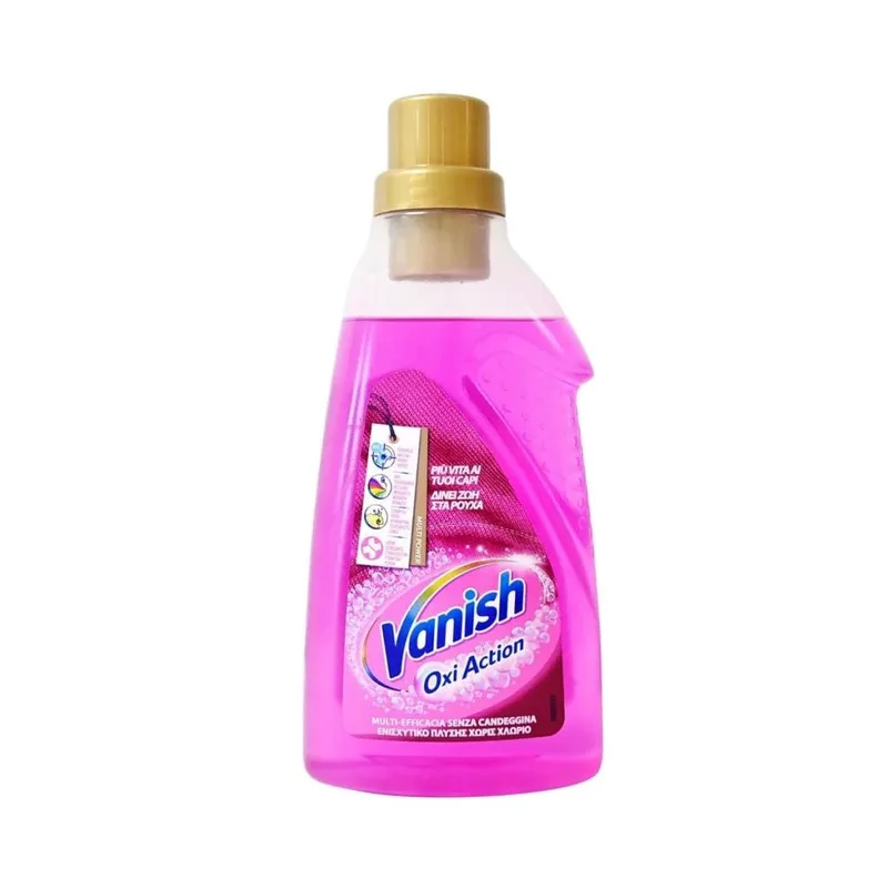 Vanish Ενισχυτικό Πλύσης Χωρίς Χλώριο Υγρό Ροζ Gel 750ml
