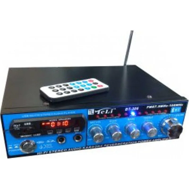 Ενισχυτής με λειτουργία Karaoke BT-306 σε Μαύρο Χρώμα