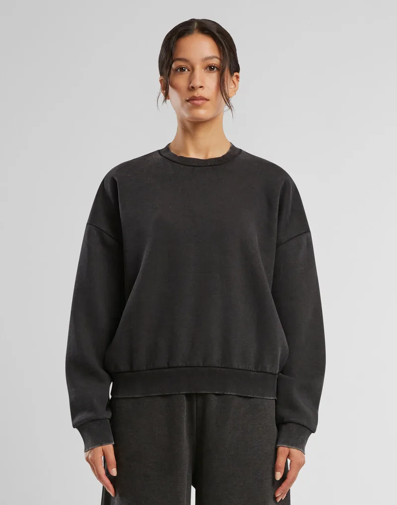 Γυναικείο Φούτερ Crewneck BY301 Build Your Brand Vintage Heavy Black