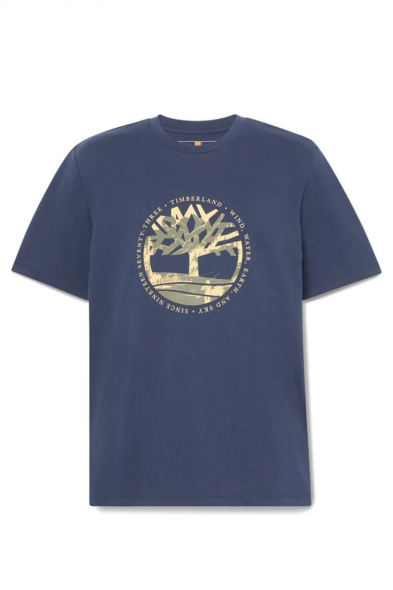 TIMBERLAND T-SHIRT TREE LOGO LAKE HOUSE ΜΠΛΕ