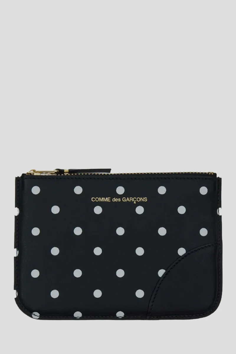 COMME DES GARÇONS SHIRT Ανδρικό Μαύρο Polka Dot Wallet In Black