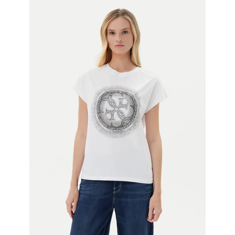 Guess T-Shirt W5YI14 I3Z14 Λευκό Regular Fit