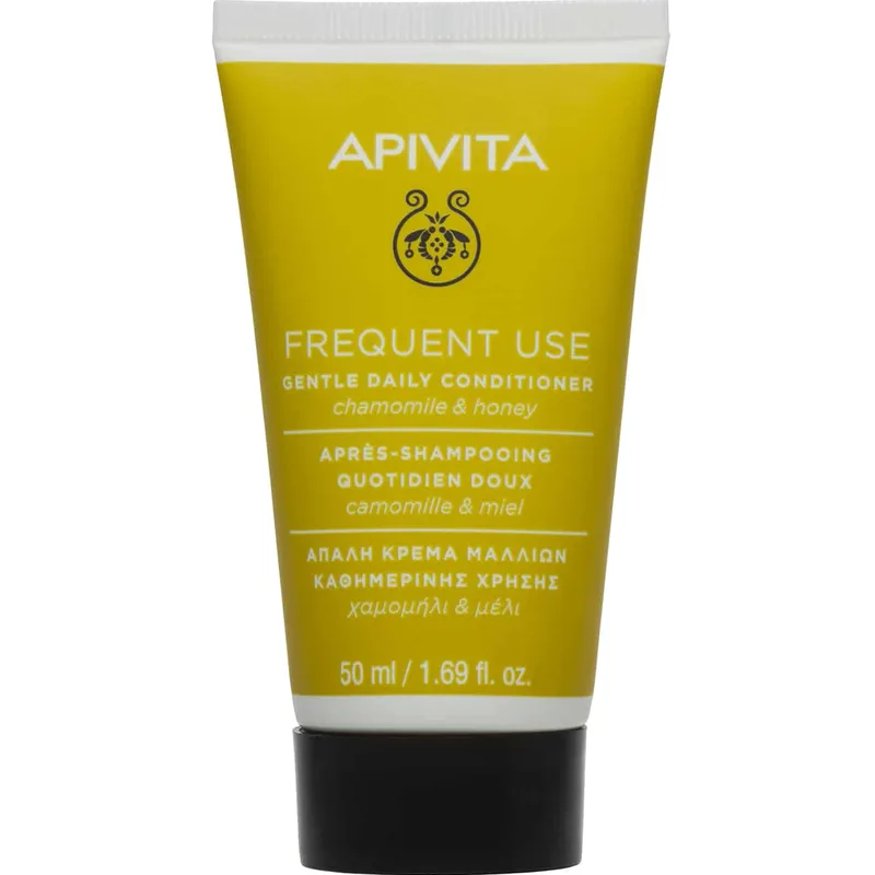 Apivita Frequent Use Gentle Daily Conditioner Travel Size Μαλακτική Κρέμα Μαλλιών Καθημερινής Χρήσης με Χαμομήλι & Μέλι 50ml