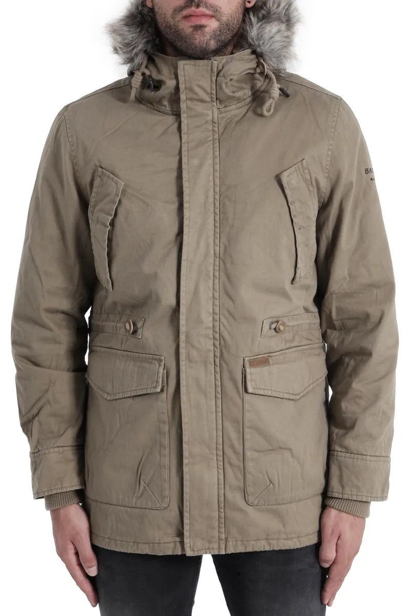 Μπουφάν Basehit Με Γούνα Στην Κουκούλα M1679C-BEIGE Ανδρικό