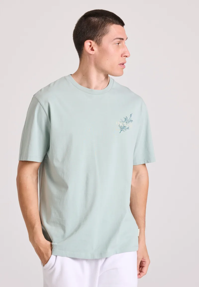 Relaxed fit t-shirt με text artwork από οργανικό βαμβάκι
