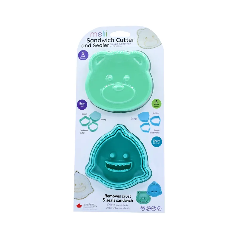 Σετ 2τμχ Κόπτης Sandwich Cutters Bear/Shark Melii MEL24080 - Melii - MEL24080