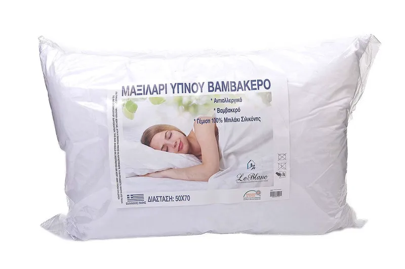 Μαξιλάρι Ύπνου Anesis Μπιλάκι Σιλικόνης Cotton 50% - Polyester 50% 850gr 50x70 Μέτριο