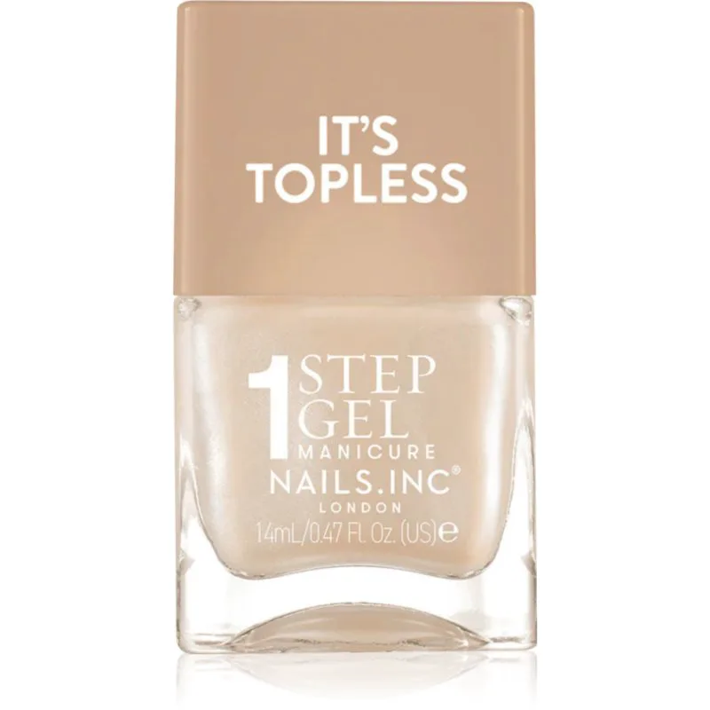 Nails Inc. It’s Topless τζελ βερνίκι νυχιών για μακρόχρονη επίδραση απόχρωση Demi 14 ml