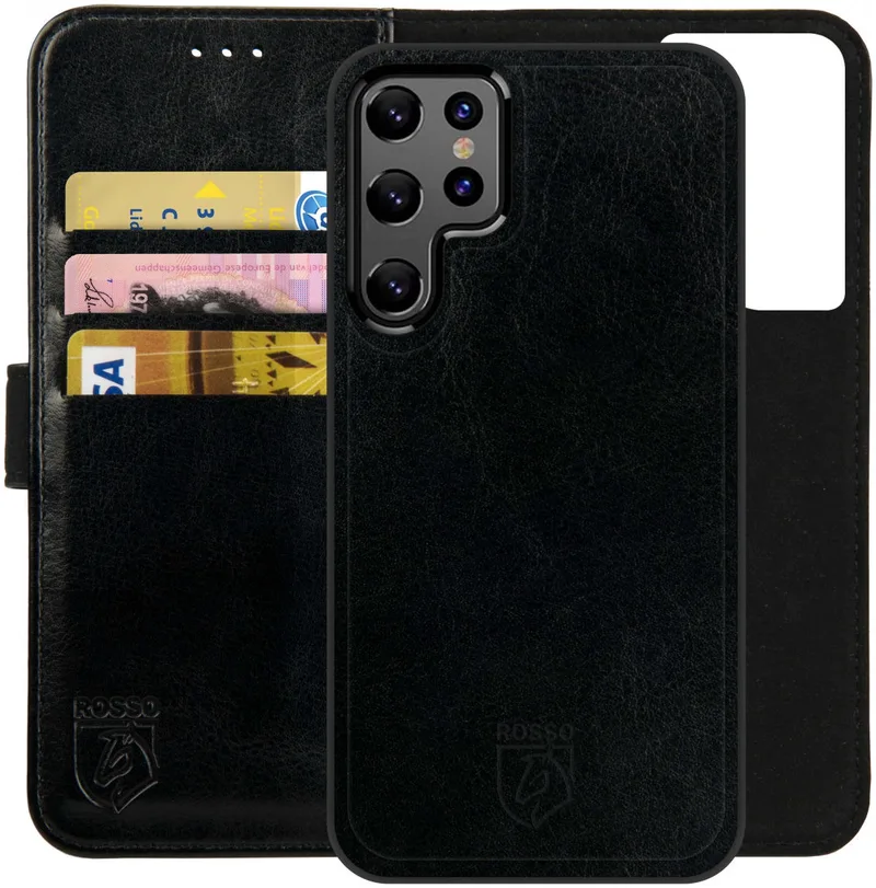 Κόκκινο Element 2 in 1 - PU Θήκη Πορτοφόλι Samsung Galaxy S22 Ultra 5G - Black (8719246344732)