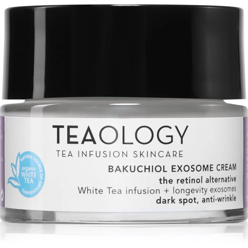 Teaology Bakuchiol Infusion Exosome Cream ανανεωτική ενυδατική κρέμα για την αντιμετώπιση των μαύρων κηλίδων 50 ml