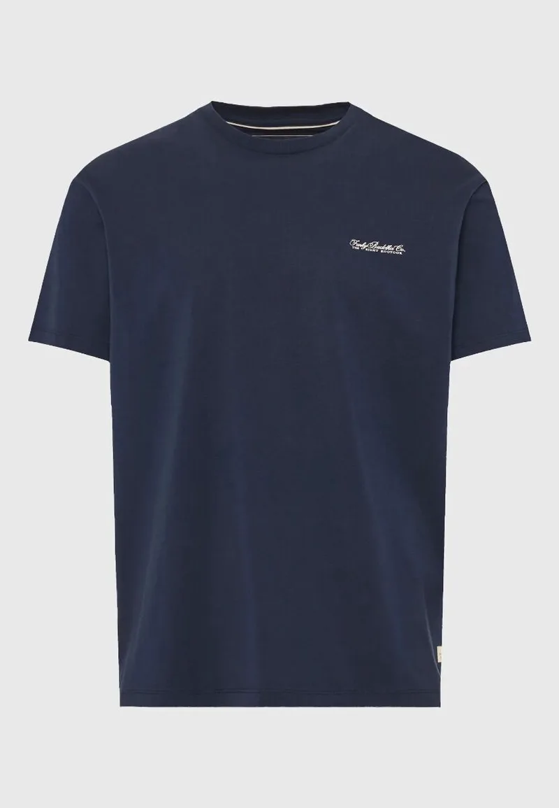 Funky Buddha Ανδρικό μονόχρωμο T-shirt - The basics collection FBM013-001-04 Σκούρο Μπλέ