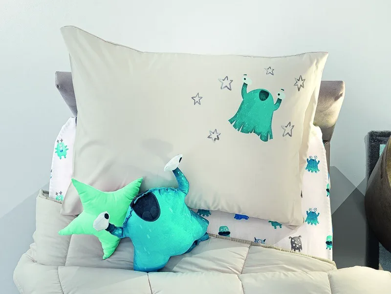 Παιδική Μαξιλαροθήκη Διακόσμησης Saint Clair Monsters Blue 50x70