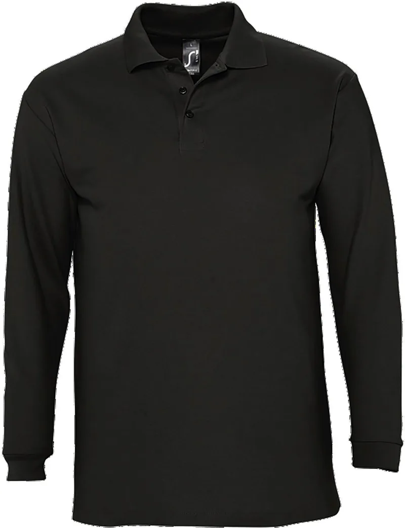 Ανδρικό πόλο πικέ Winter II SOLS 11353 Black