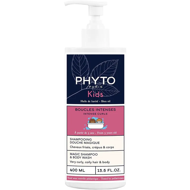 Phyto Kids Intense Curls Magic Shampoo & Body Wash Παιδικό Μαγικό Σμαπουάν & Αφρόλουτρο για Σγουρά Μαλλιά με Αντλία 400ml
