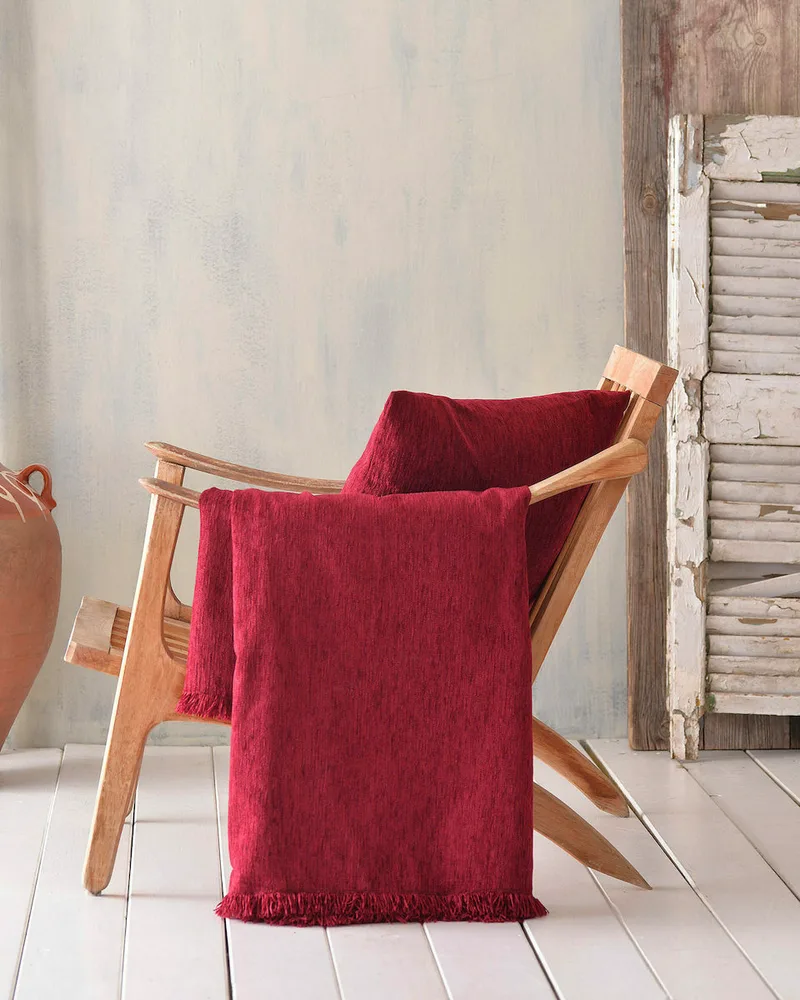Διακοσμητική μαξιλαροθήκη (40Χ40) KIDAL BORDEAUX, RYTHMOS HOME