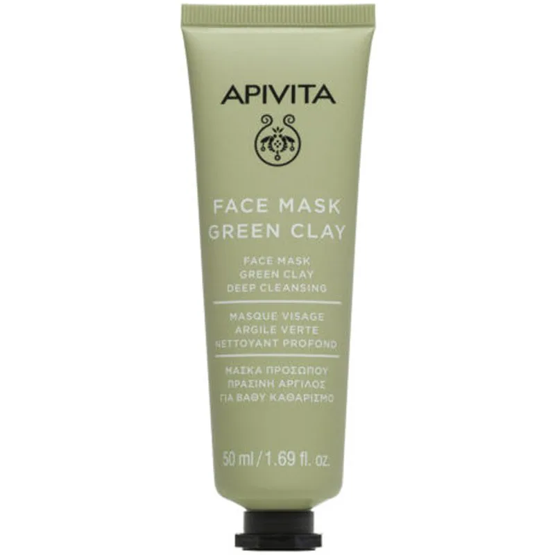Apivita Green Clay Deep Cleansing Face Mask Μάσκα Προσώπου για Βαθύ Καθαρισμού με Πράσινη Άργιλο 50ml