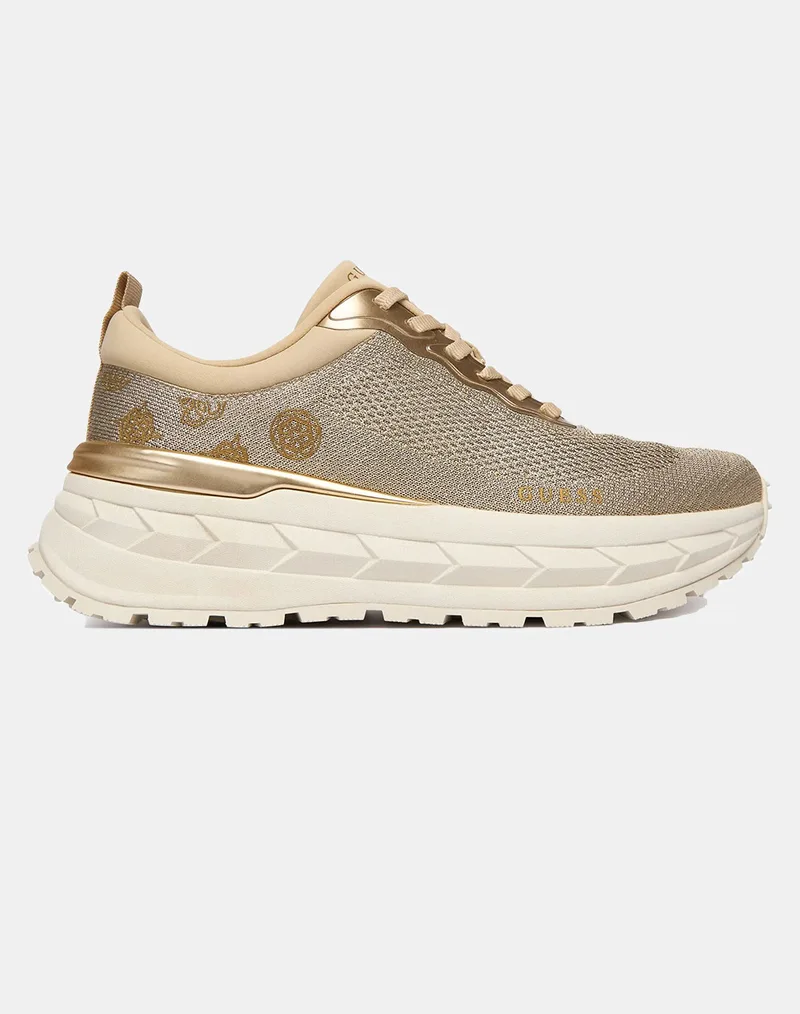 GUESS RUNIT3 ΠΑΠΟΥΤΣΙ ΓΥΝΑΙΚΕΙΟ FLPRN3FAB12-PLATI Χρυσό