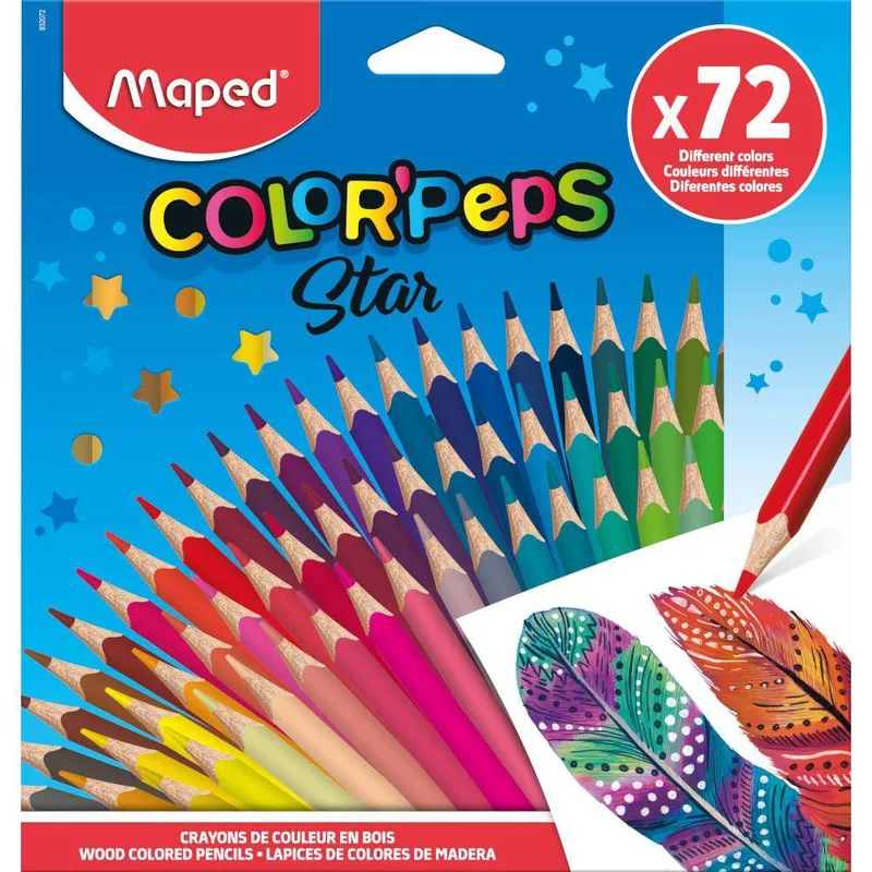 Ξυλομπογιές Maped Color'Peps Star Σετ 72 Τεμαχίων 832072