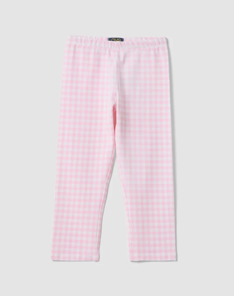 OVS LEGGING 3/4 AOP GLITTER 2613222-BLUSHING BRIDE Ροζ