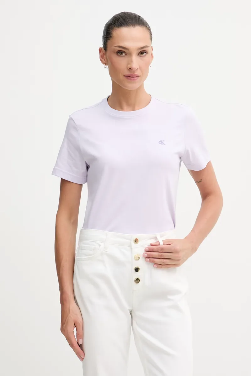 Calvin Klein Jeans T-shirt basic γυναικείο βαμβακερό