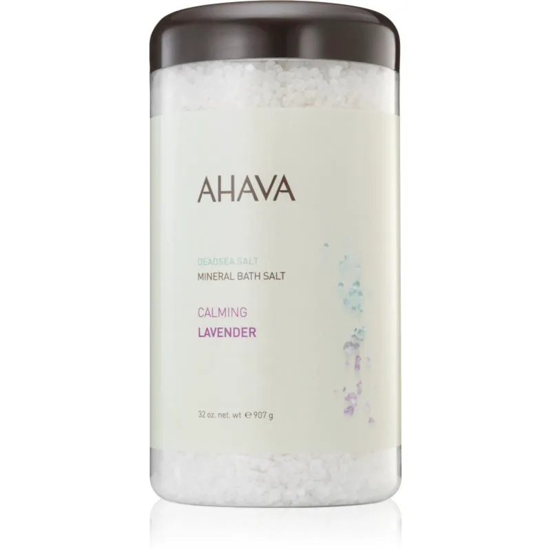 AHAVA Dead Sea Salt Calming Lavender μεταλλικό αλάτι μπάνιου από τη Νεκρά Θάλασσα 907 γρ