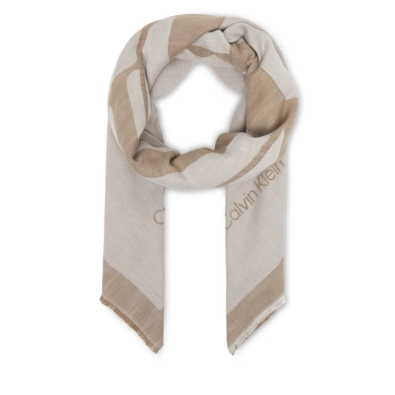 Φουλάρι Calvin Klein Calvin Chambray Square Scarf LV04F8085G Μπεζ