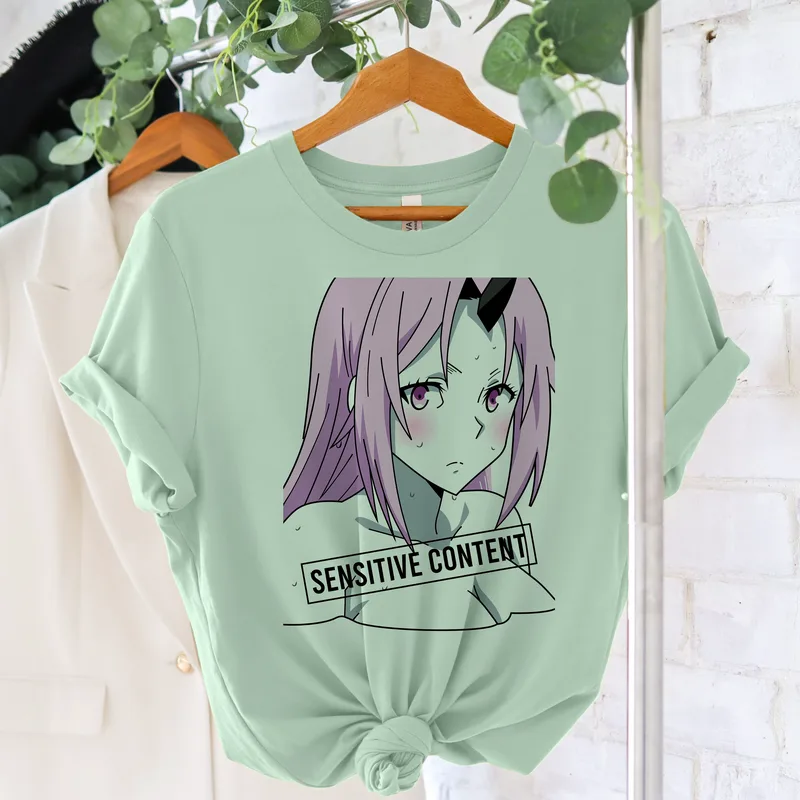 Purple Αnime - Organic Vegan T-Shirt Unisex - Μέντα - L