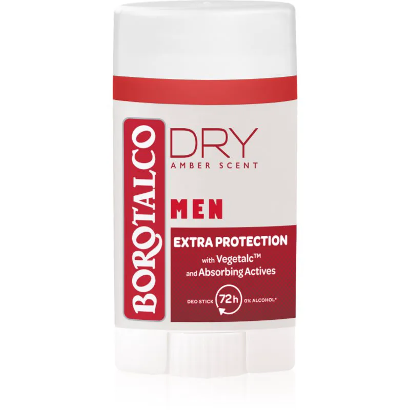 Borotalco MEN Dry στερεό αποσμητικό 72 ώρες για άντρες Amber Scent 40 ml