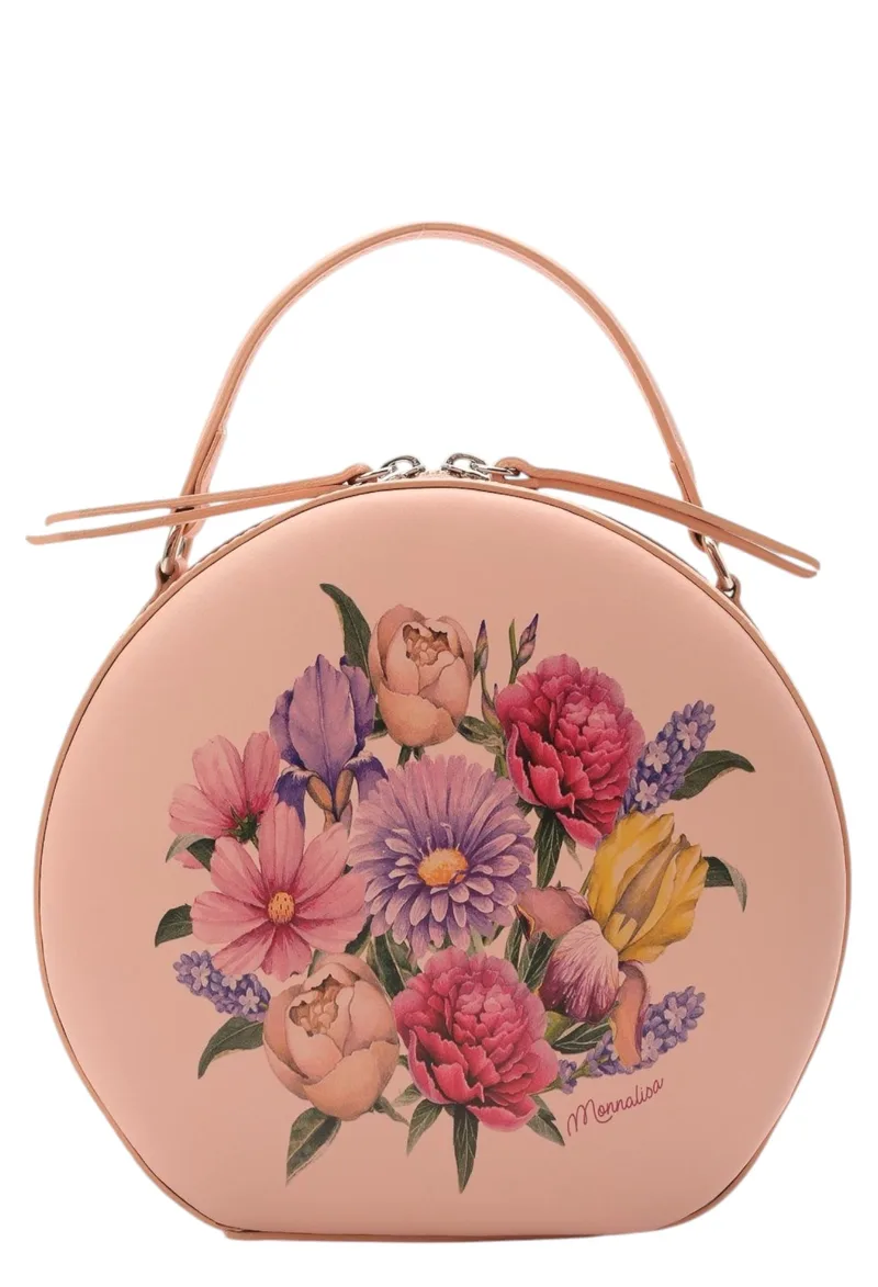 Τσάντα Χειρός Monnalisa St. Fiori Pelle 197003 7090-0090 Κορίτσι