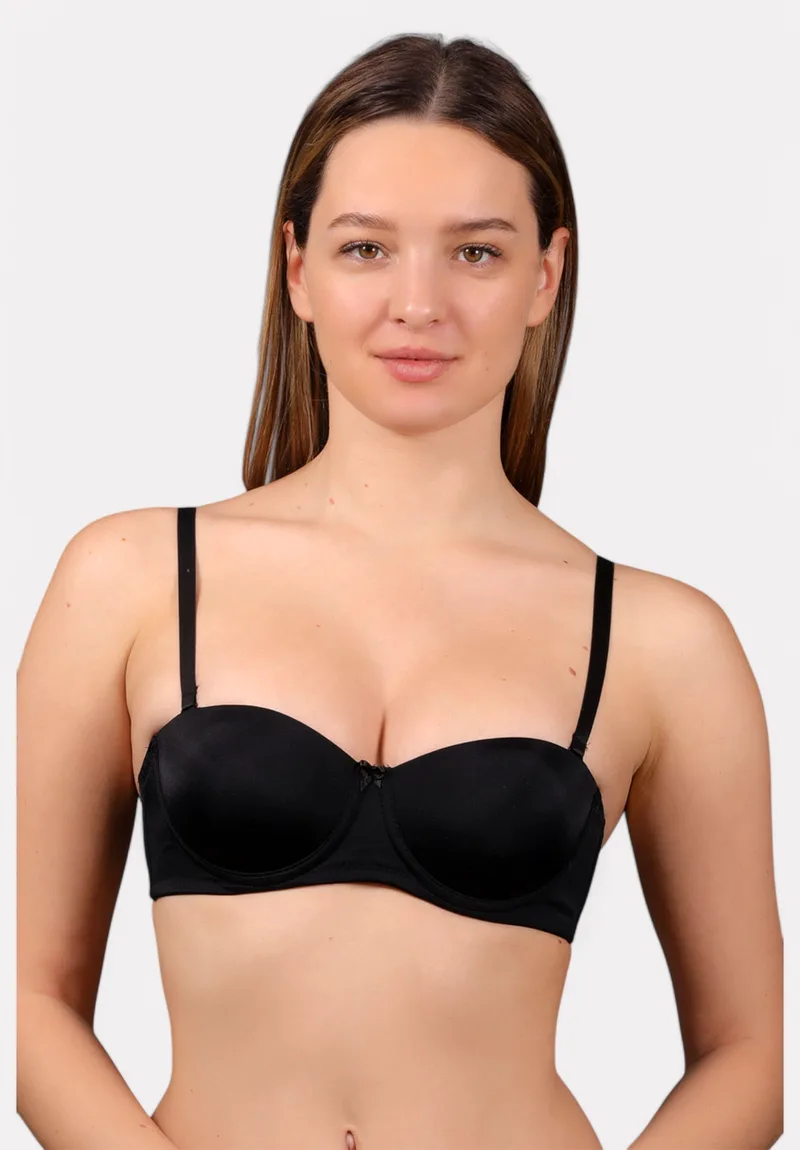 Σουτιέν New Bra Strapless Double Push Up - B Cup Μαύρο NB7055-2-Μαύρο