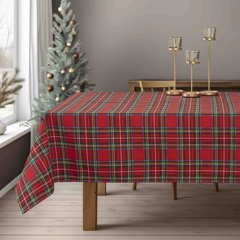 Beauty Home ΤΡΑΠΕΖΟΜΑΝΤΗΛΟ ΚΑΡΩ ΚΟΚΚΙΝΟ ΠΡΑΣΙΝΟ 135 x 220 cm