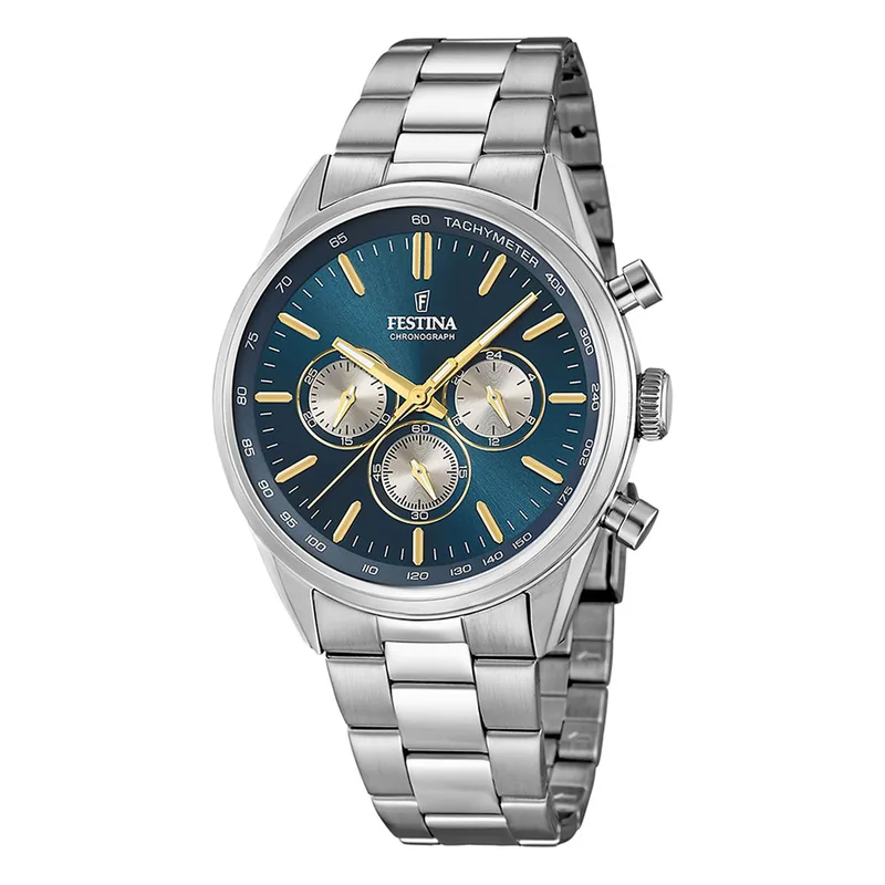 FESTINA Chronograph Silver Stainless Steel Bracelet F16820/C