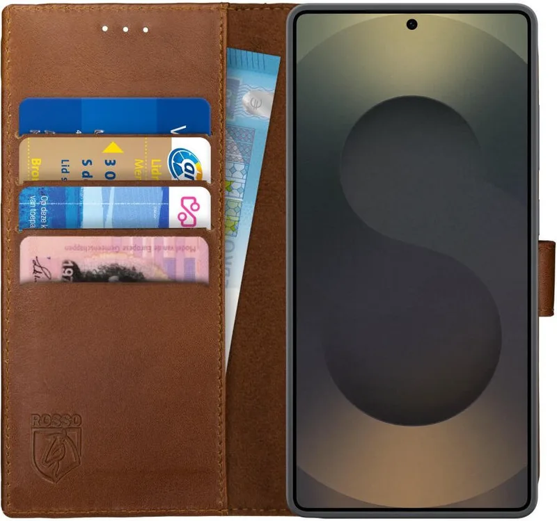 Θήκη Samsung Galaxy S25 Ultra Κόκκινο Deluxe Δερμάτινο Πορτοφόλι - Brown (8719246463259)
