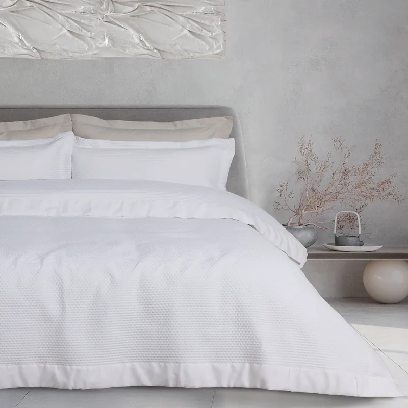 Κουβερλί Microfiber Υπέρδιπλο 220x240εκ. Happy 9655 White Das Home (Ύφασμα: Microfiber, Χρώμα: Λευκό, Μέγεθος: Υπέρδιπλα) - Das Home - 402080209655