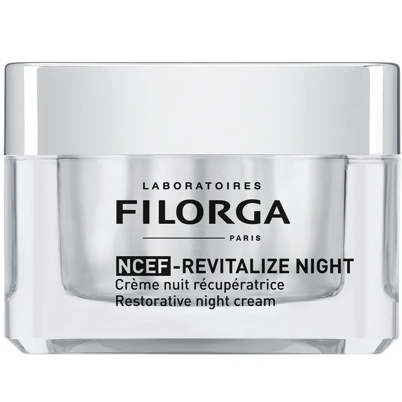 Filorga NCEF-Revitalize Night Cream Επανορθωτική Αντιγηραντική Κρέμα Προσώπου Νυκτός με Μεταξένια Υφή Ενισχυμένη με NCEF Σύμπλοκο με 10 Αναζωογονητικά Συστατικά για Ορατά πιο Λείο, Ομοιόμορφο & Λαμπερό Δέρμα 50ml