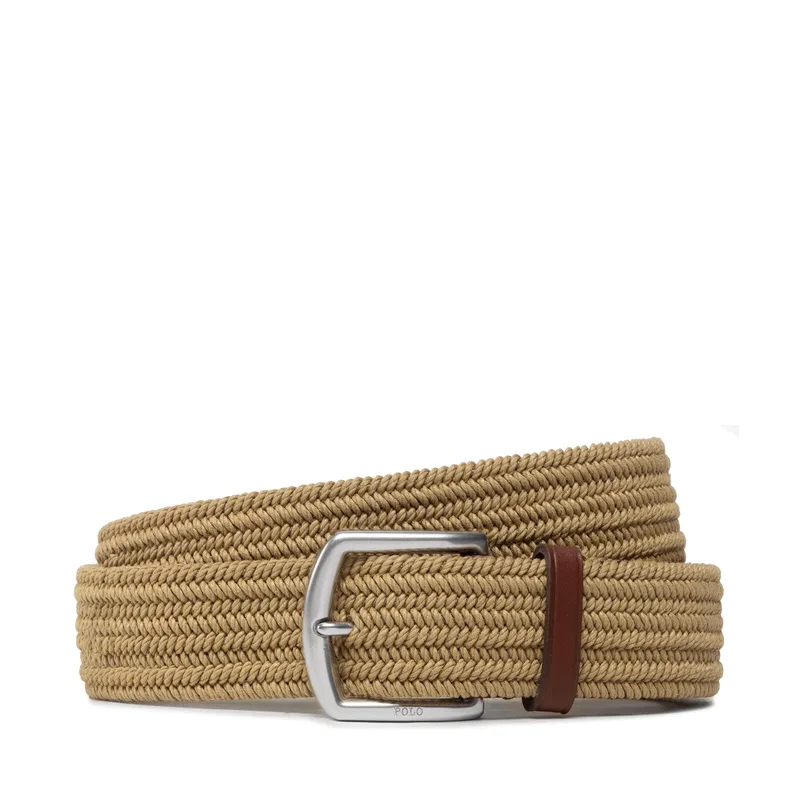 Ζώνη Ανδρική Polo Ralph Lauren 35Mm Braid Stretch 405666041004 Καφέ