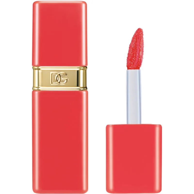 Dolce&Gabbana Rose Dew Lip Bite μακράς διαρκείας ρευστό κραγιόν με ενυδατικό αποτέλεσμα απόχρωση 03 Fizzy Coral - Soft Coral 6 ml