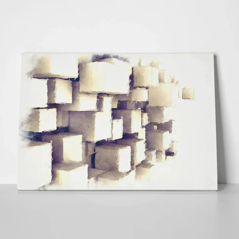 Πινακας σε καμβά ABSTRACT PAINTING CUBES