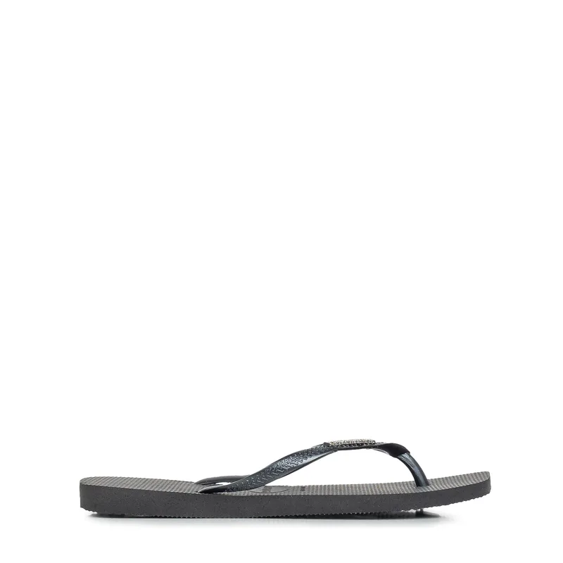 Σαγιονάρες γυναικείες Havaianas Μαύρο 4148257-2976 Havaianas Slim Square Logo Metallic 262