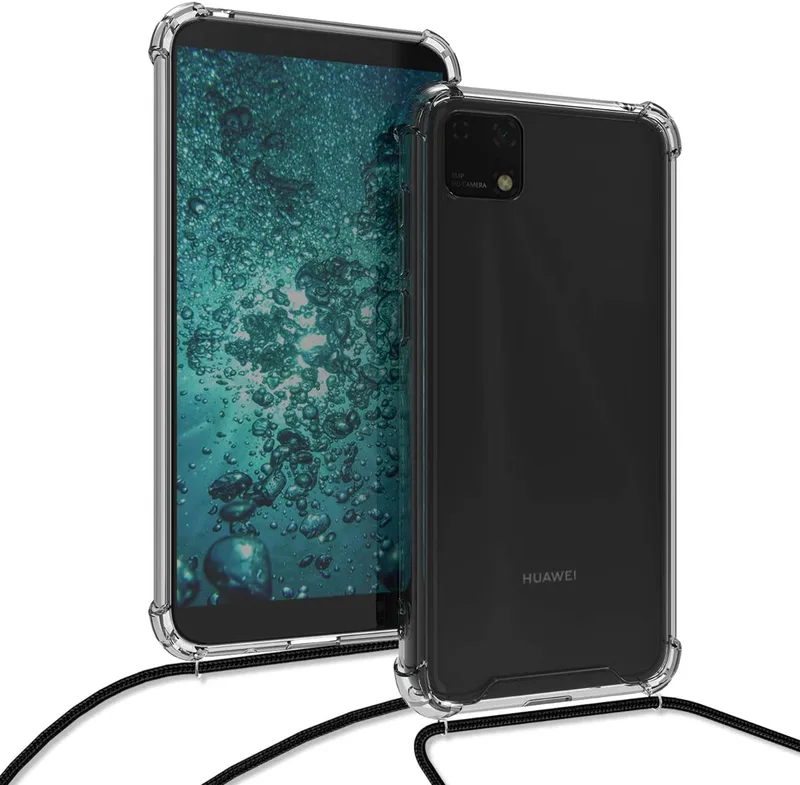 KWmobile Διάφανη Θήκη Σιλικόνης με Λουράκι Λαιμού Huawei Y5p - Clear Transparent (52876.03)