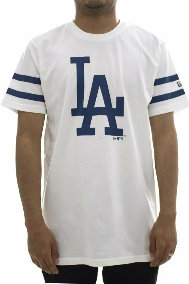 Μπλούζα Κοντομάνικη New Era Los Angeles Dodgers MLB Team Logo 11935268-WHI Ανδρικό