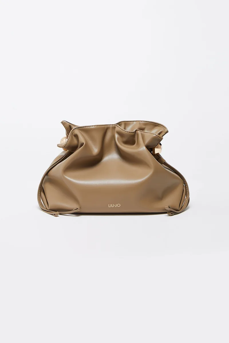 Liu Jo γυναικείo mini bag πουγκί "Riccy Medium" - AA6096E0958 Μπεζ
