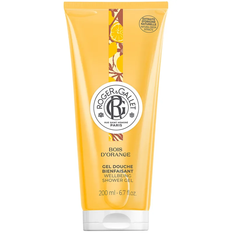 Roger & Gallet Bois d' Πορτοκαλί Wellbeing Shower Gel Ενυδατικό & Αναζωογονητικό Αφρόλουτρο με Άρωμα Πικρής Πορτοκαλιάς 200ml