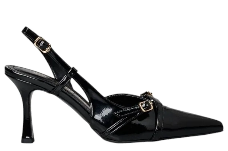 Γόβα Envie Slingback Pumps Λουστρίνι E02-20861-BLACK Γυναικείο
