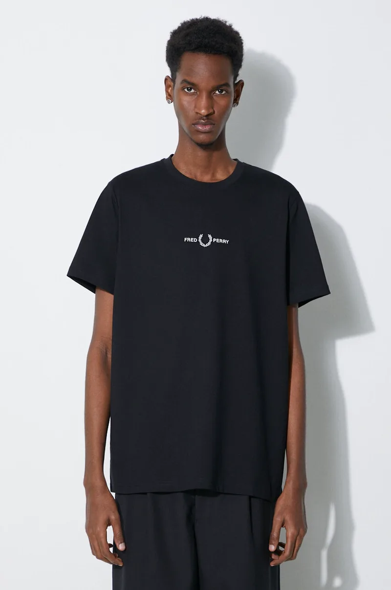 Βαμβακερό μπλουζάκι Fred Perry Embroidered T-Shirt
